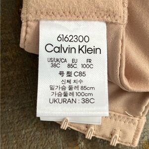 Calvin Klein Beige Bra with Hook Closure